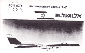 1/144 Scale Decal EL AL 747