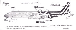 1/144 Scale Decal ONA DC-8 Bicentenial