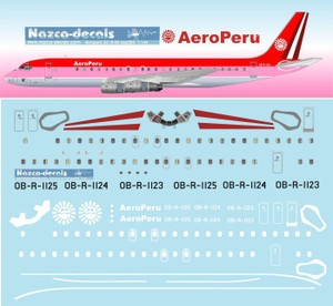 1/144 Scale Decal AeroPeru DC8-50