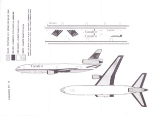 1/144 Scale Decal Canadian DC-10