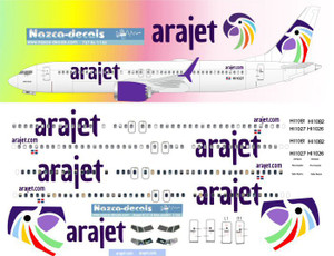 1/144 Scale Decal Arajet 737-8 MAX