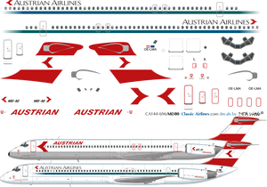 1/144 Scale Decal Austrian Airlines MD-80