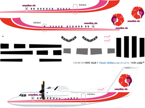 1/144 Scale Decal Hawaiian Air Dash 7
