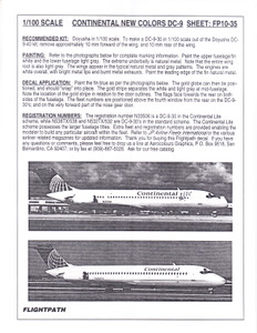 1/100 Scale Decal Continental & Continental Lite DC9-30