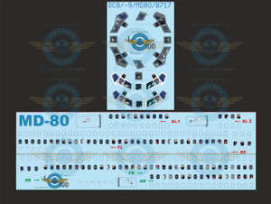 1/100 Scale Decal MD-80 LIFELIKE  Cockpit & Windows