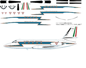 1/144 Scale Decal Mexican Air Force JetStar