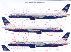 1/144 Scale Decal British Airways / Caledonian 757-236
