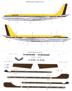 1/144 Scale Decal Transiar Canada 707-351C