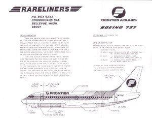 1/144 Scale Decal Frontier 737-200