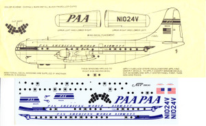1/144 Scale Decal Pan American Stratocruiser