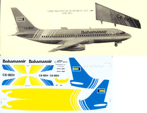 1/144 Scale Decal Bahamasair 737-200