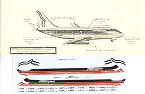 1/144 Scale Decal Peoplexpress 737-200