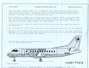1/144 Scale Decal Northwest Airlink Saab 340