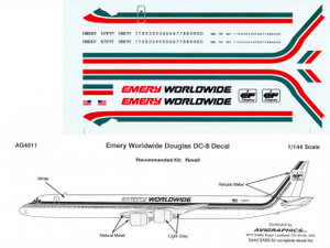 1/144 Scale Decal Emery Worldwide DC-8