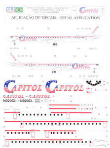 1/144 Scale Decal Capital International Airways DC8-61