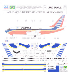 1/144 Scale Decal Pluna 737-200