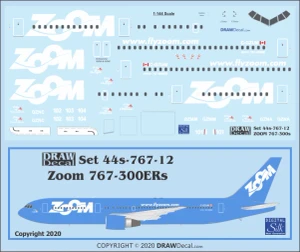 1/144 Scale Decal ZOOM 767-300ER