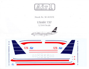 1/144 Scale Decal USAir 737