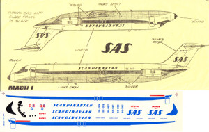 1/144 Scale Decal SAS - Scandinavian DC-9 / Caravelle