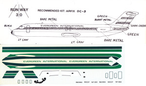 1/144 Scale Decal Evergreen International Electra / DC-9