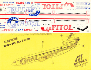 1/144 Scale Decal Capital DC-10 Sky Saver