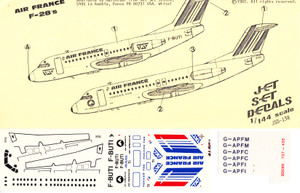 1/144 Scale Decal Air France F-28