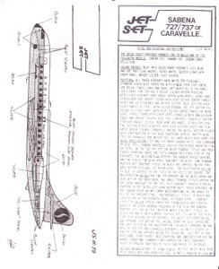 1/144 Scale Decal Sabena 737-200 / 727-100 / Caravelle