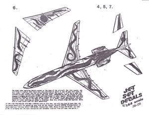 1/144 Scale Decal Braniff Calder 727-200