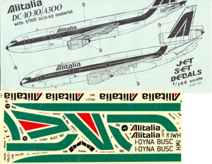 1/144 Scale Decal Alitalia DC-10 / A-300