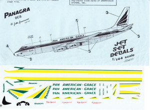 1/144 Scale Decal Pan American-Grace / Panagra DC-8