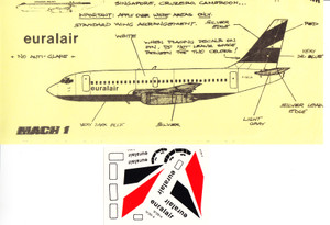 1/144 Scale Decal Euralair 737-200