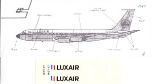 1/144 Scale Decal Luxair 707