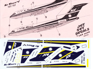 1/144 Scale Decal Air Nauru 727 / 737