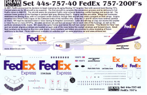 1/144 Scale Decal FedEx 757