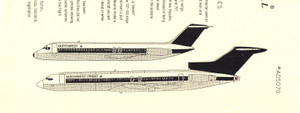 1/144 Scale Decal Northwest Orient 727 / DC9-30