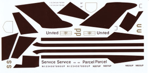 1/144 Scale Decal UPS 727-100 / 200-F