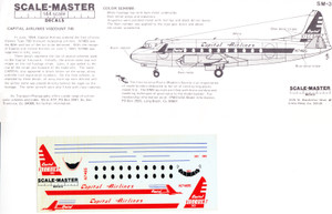 1/144 Scale Decal Capital Airlines Viscount 745