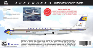 1/144 Scale Decal Lufthansa Boeing 707-330 / 430