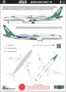 1/144 Scale Decal ANA 787-9 Safe Initiative