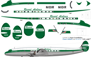 1/144 Scale Decal Resort Airlines Super Constellation