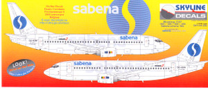 1/144 Scale Decal Sabena / Sobelair 737-200/300/400/500