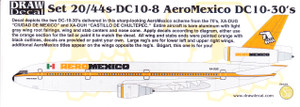 1/144 Scale Decal AeroMexico DC-10