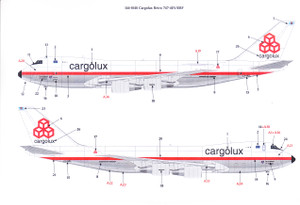 1/144 Scale Decal Cargolux 747-4EV/ERF