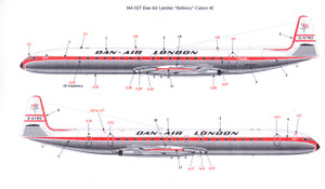 1/144 Scale Decal Dan-Air London Comet 4C Delivery
