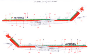 1/144 Scale Decal TAP Portugal A340-312