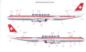 1/144 Scale Decal Alitalia DC8-62