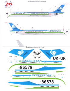 1/144 Scale Decal Uzbekistan IL-62M