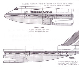 1/144 Scale Decal Philippine Airlines 747-2F6B