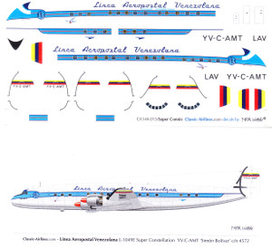 1/144 Scale Decal LAV - Aeropostal Super Constellation