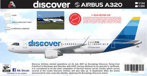 1/144 Scale Decal Discover A-320